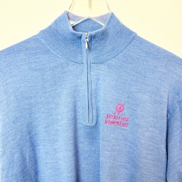 The Old Course St Andrews Links Collection | Wool Quarter Zip Pullover Sweater - Picture 3 of 8